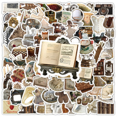 103pcs Vintage Palace Stickers Scrapbook Laptop Bumper Skateboard Water Bottle C