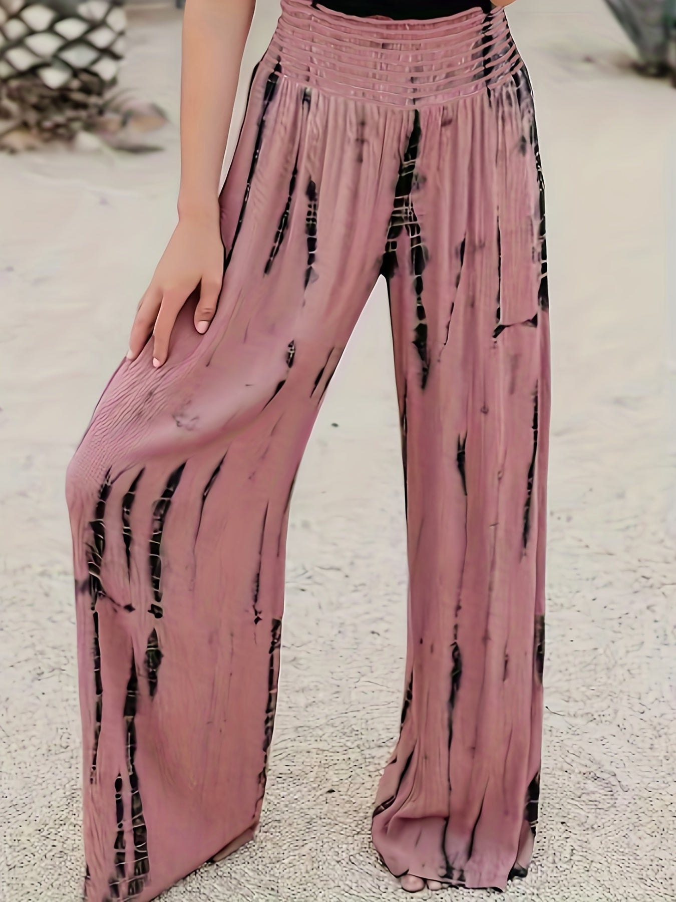  Tie Dye Wide Leg Boho Pants