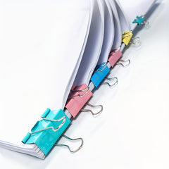 12pcs Metal Paper Clip Long Tail Stationery Test Paper Strong Iron Clip