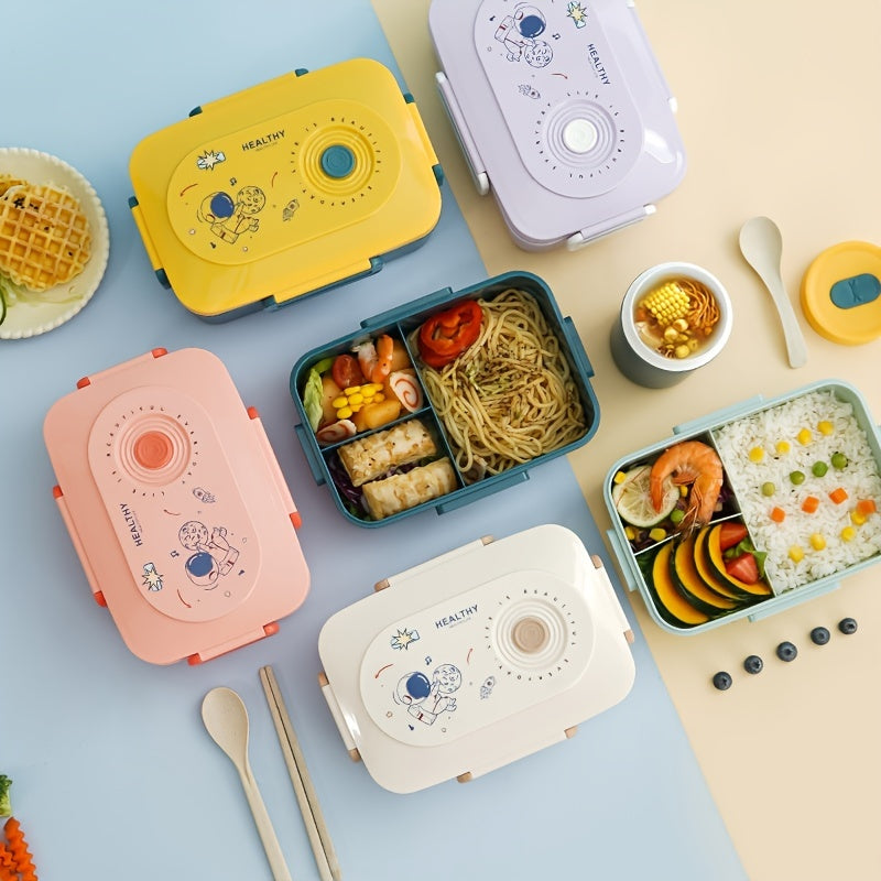 Spaceman Pattern Leakproof Divided Lunch Box