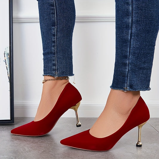 Women's Pointed Toe High Heels Slip On Stiletto Heels