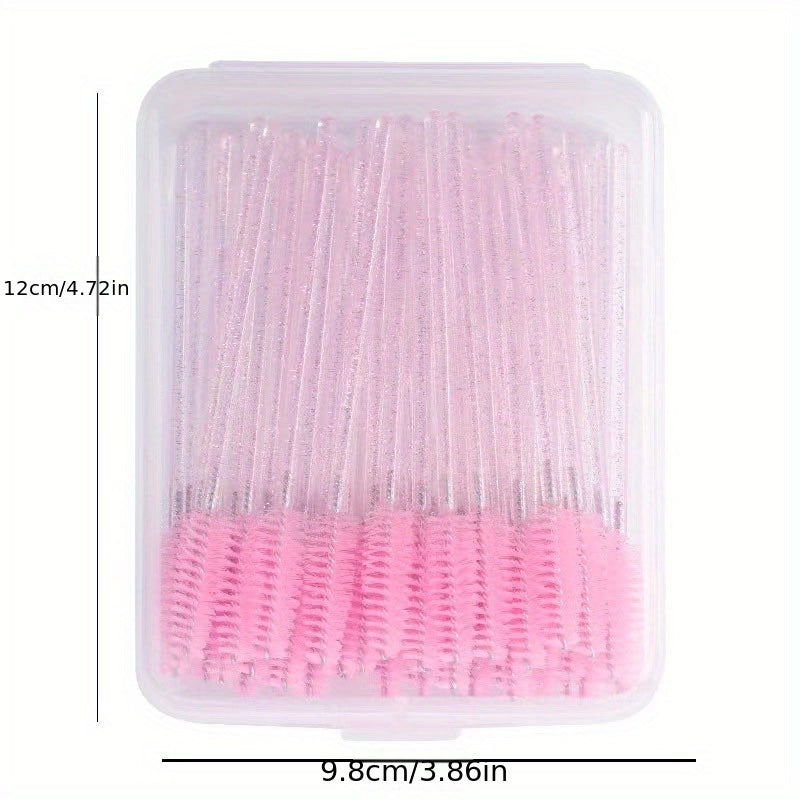 100PCS Crystal Eyelash Brushes Mascara Wands Applicator
