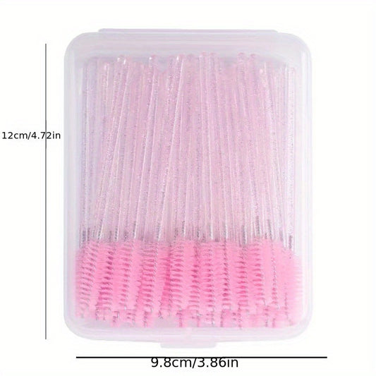 100PCS Crystal Eyelash Brushes Mascara Wands Applicator