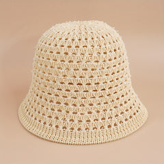 Woolen Plaid Fisherman Hat Autumn Winter All-match Bucket Hat