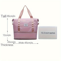 Travel Fitness Bag Two-layer Telescopic Large Capacity