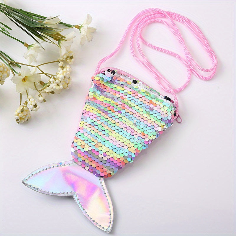 Mini Sequin Mermaid Bag Coin Purse Shoulder Crossbody Bag