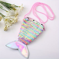 Mini Sequin Mermaid Bag Coin Purse Shoulder Crossbody Bag