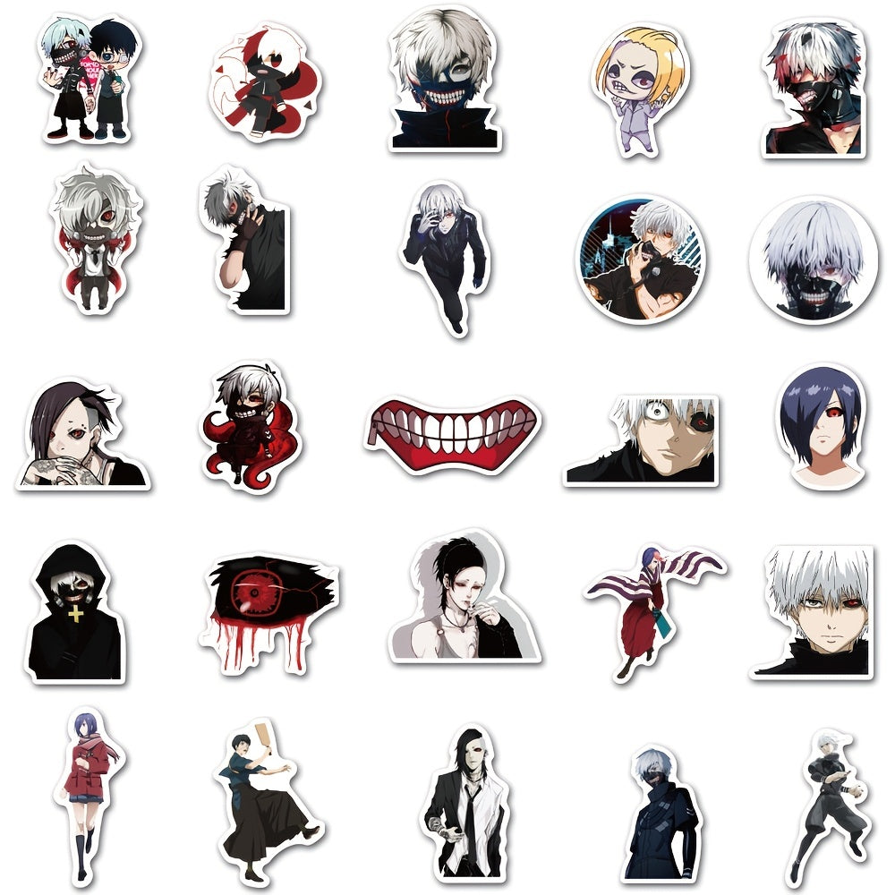 50pcs Hot Blooded Animation Ghoul Series Stickers DIY Materials