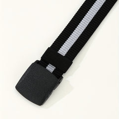 Men's Casual Nylon Leather Belt with Automatic Buckle