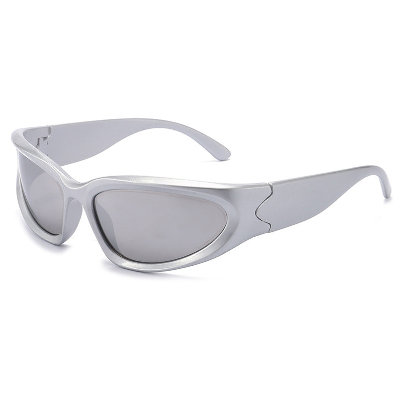 Women's Wrap Around Glasses Punk Cycling Sports Sunglasses