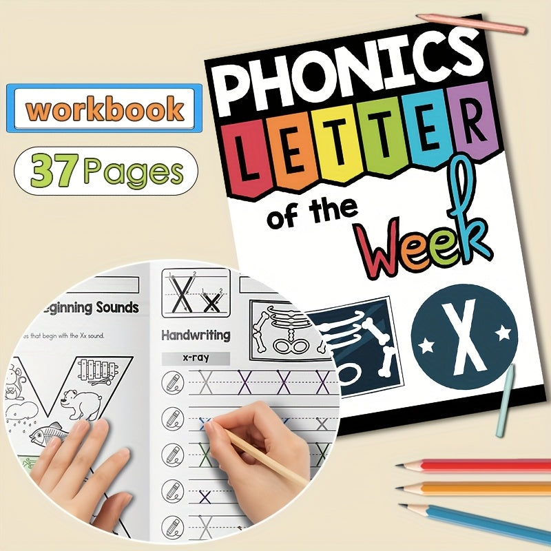Phonics Workbook Letter X for Kids Reading Writing Activities Mini Books