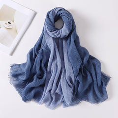 Gradient Linen Turban Scarf for Women