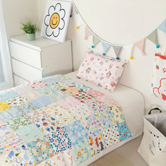 50pcs Twill Pastoral Flowers and Plants Series Quilt DIY Patchwork