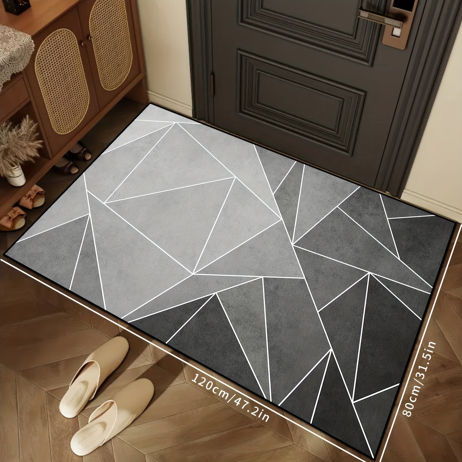 Modern Geometric Welcome Doormat Non slip Outdoor Indoor Door Mat