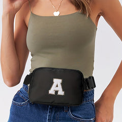 Chenille Letter Patch Belt Bag Small Waist Pouch Fanny Pack
