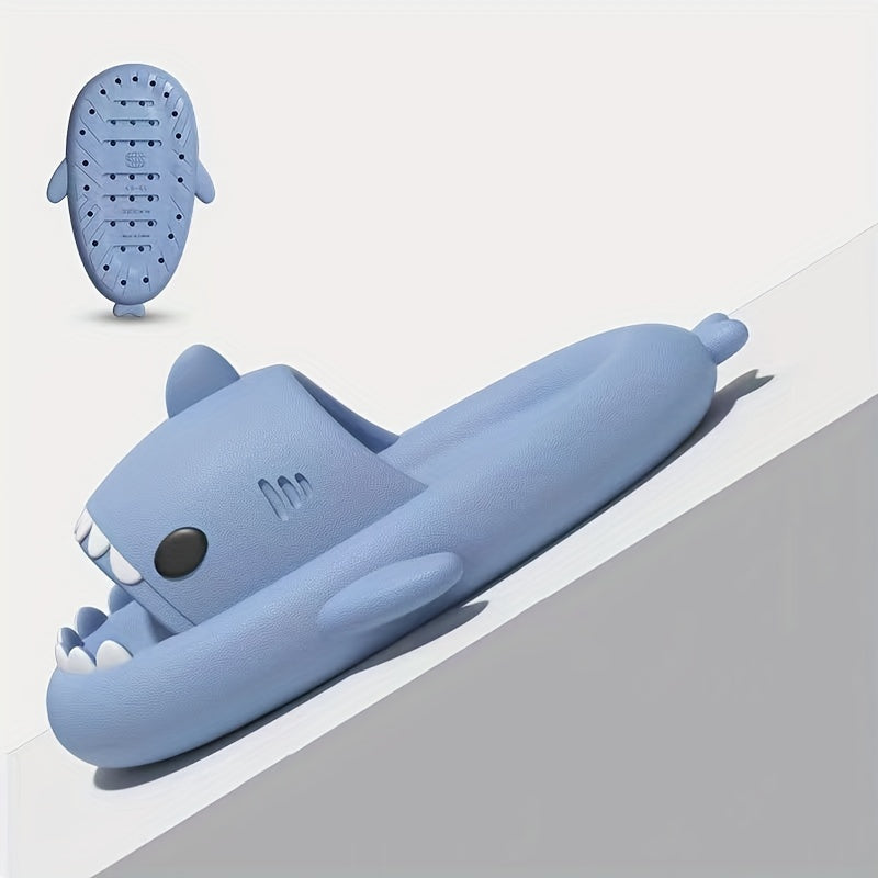 Women's Cartoon Shark Slides Soft Non Slip Shoes Indoor & Outdoor Beach Slides