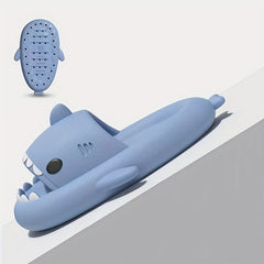 Women's Cartoon Shark Slides Soft Non Slip Shoes Indoor & Outdoor Beach Slides