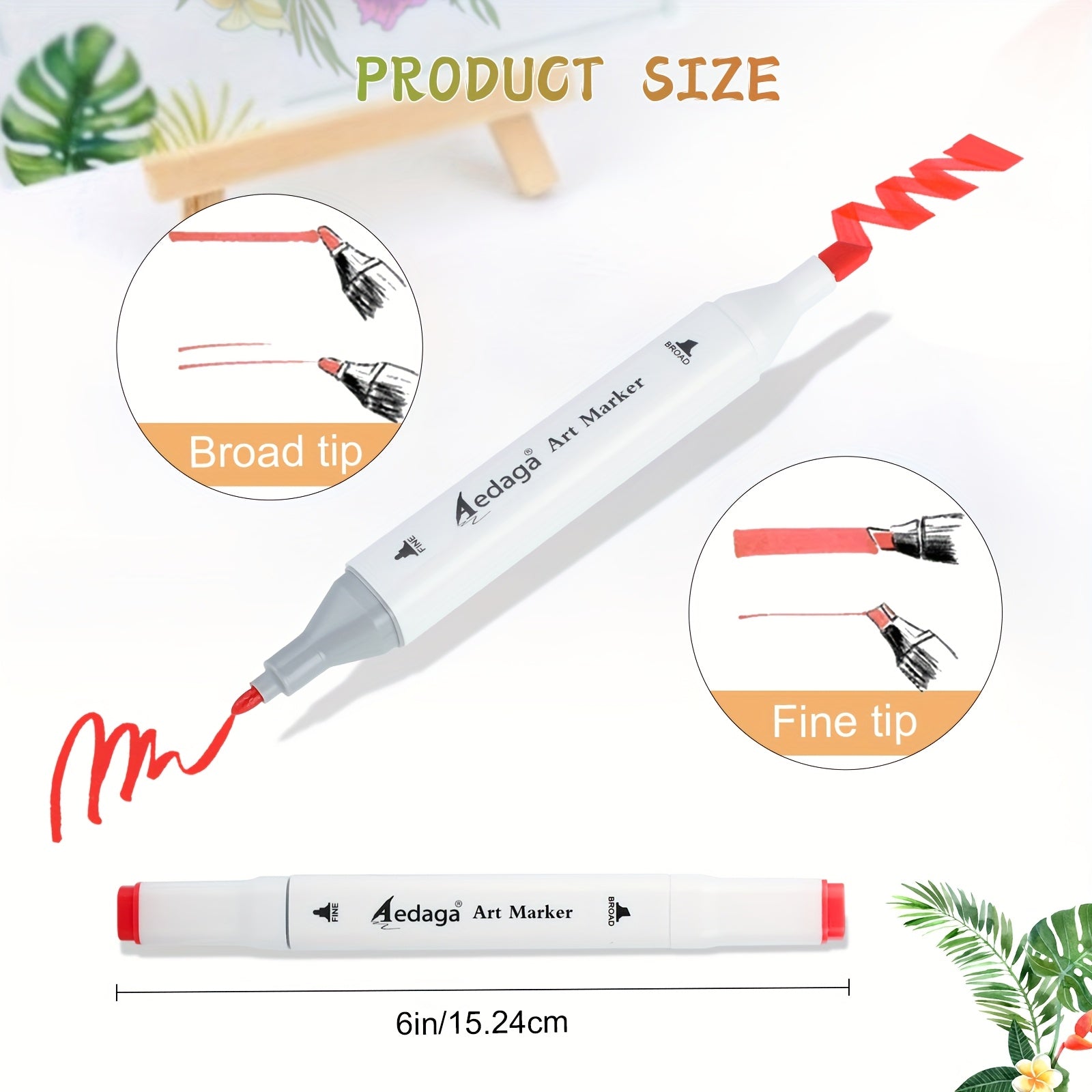 Alcohol Markers Dual Tip Art Markers with Kickstand Case