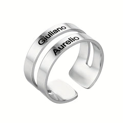 316L Stainless Steel 18k Plated Hallow Ring Customized Jewelry