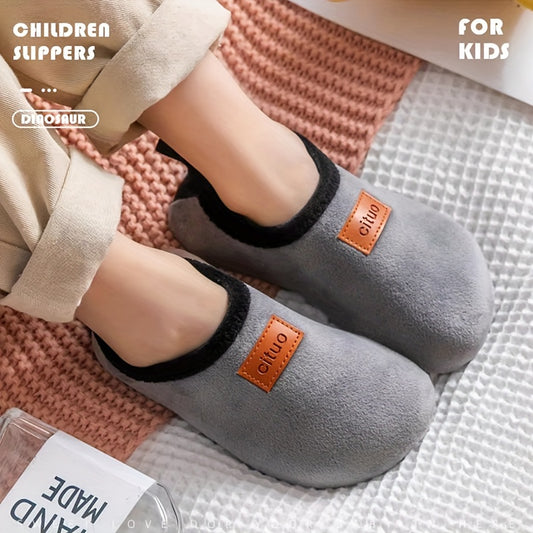 CITUO Baby Boys Slip On House Shoes Soft Non-Slip Walking Shoes for Indoor