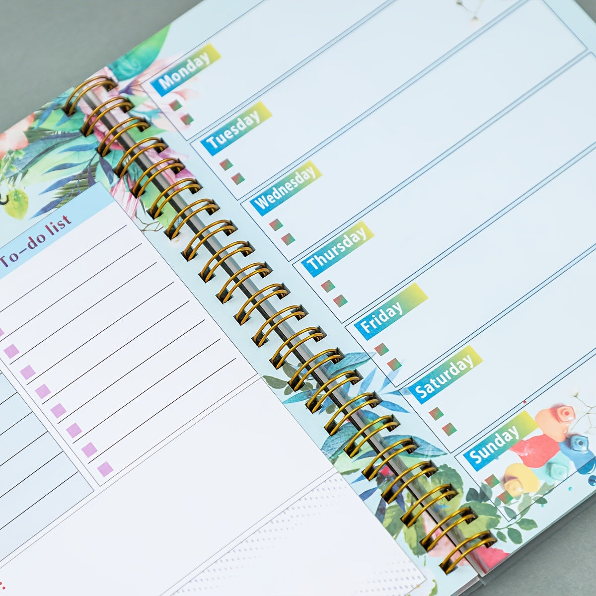 A5 Weekly Planner Coil Notebook 72 Sheets