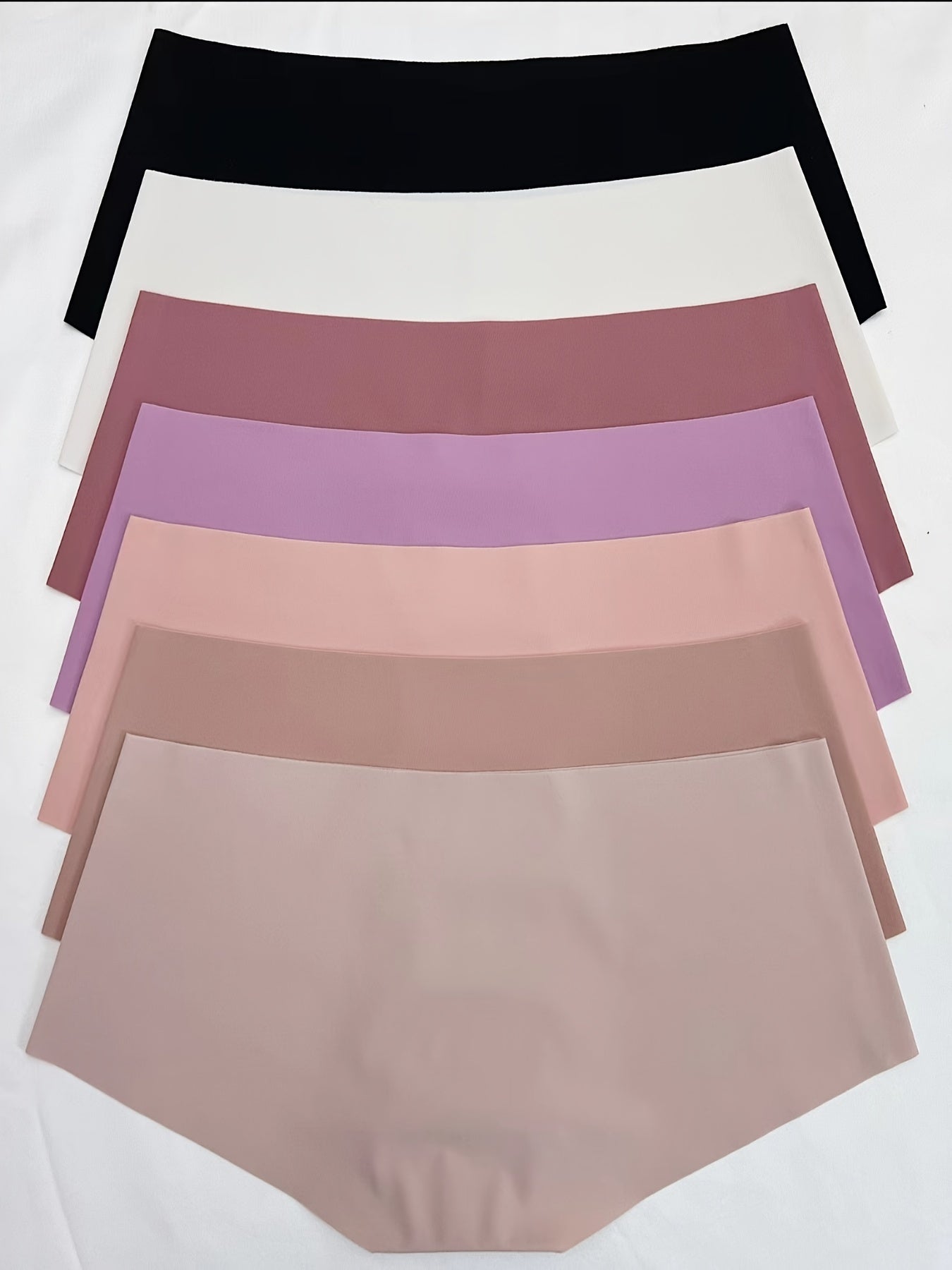 7 Pcs Seamless Mid Waist Briefs Women's Panties