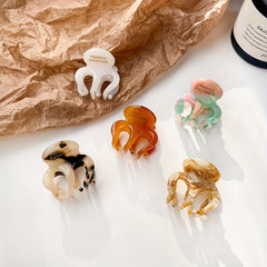 Acetate Mini Pumpkin Hair Claw Ponytail Holder Hair Accessories