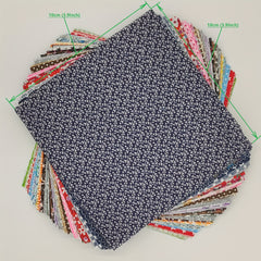 100pcs Cotton Patchwork Fabric Flowers for Sewing Quilting Crafting