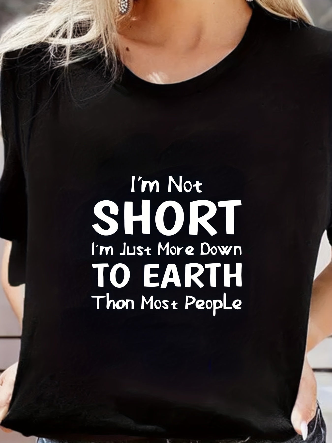 Women's Casual Loose T-Shirts Short Sleeve Crew Neck Active Tees