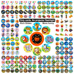 Educational Flashcards Set - Dinos, Animals, Fruits, Fun Designs