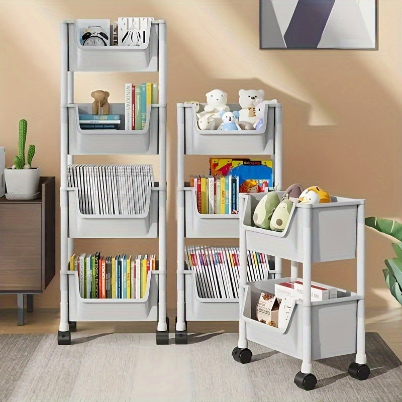 Adjustable Storage Trolley Space Saving Shelving For Kitchen Bathroom Office