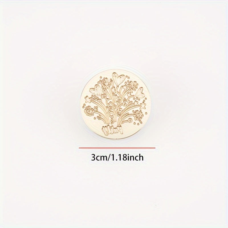 Fire Paint Brass Love Stamp