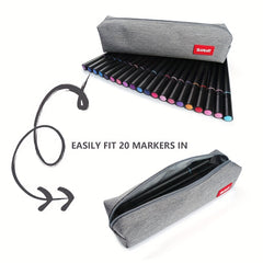 SeamiArt Small Solid Pencil Case - Organize Your Supplies in Style