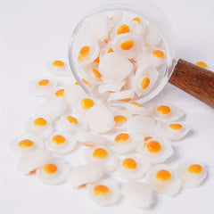 4pcs PVC Poached Egg Models for DIY Crafts and Educational Play