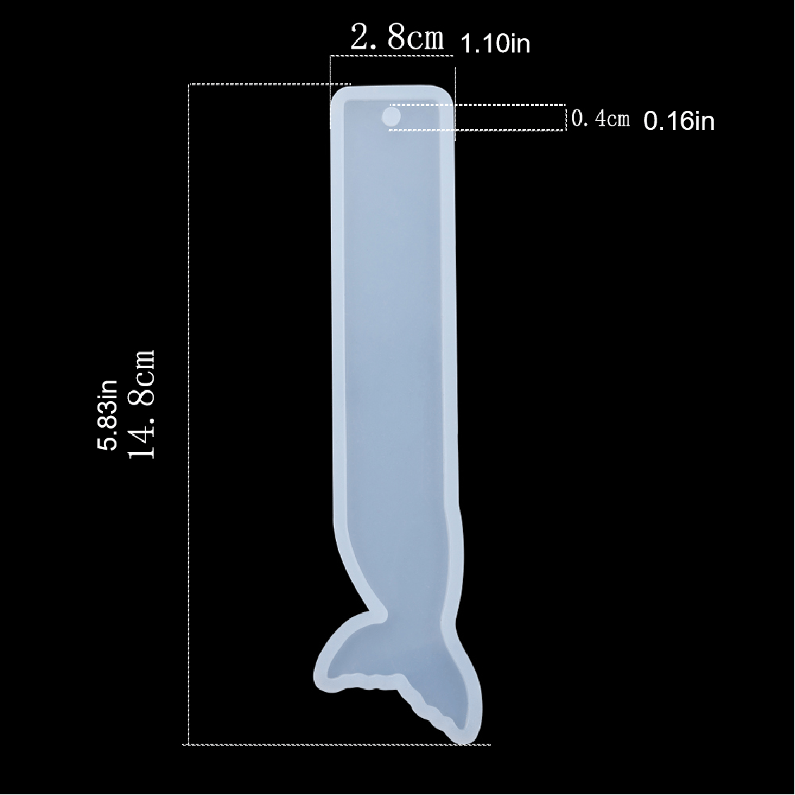 Silicone Fish Tail Bookmark Mold for Epoxy Resin Craft