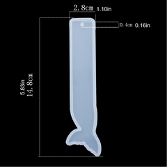Silicone Fish Tail Bookmark Mold for Epoxy Resin Craft