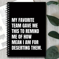 Humorous Farewell Spiral Notebook Coworker Retirement Gift