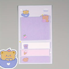Cute Cartoon Index Stickers & Message Stickers 1pc Heart Memo Pad