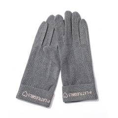 Women Winter Thin Gloves Grommet Biker Touchscreen Gloves