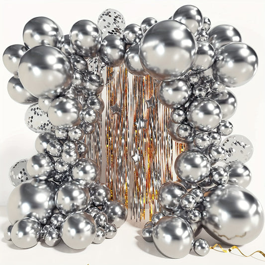 105pcs Halloween Lights Metallic Latex Balloons Set