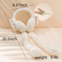 Rabbit Ear Moving Earmuffs Funny Ear Warmer For Women