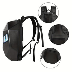 LED Waterproof Hard Shell Backpack With USB Charging Port