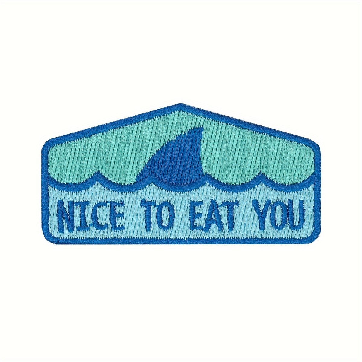 1pc Shark Slogan Morale Patch Hook & Loop Emblem