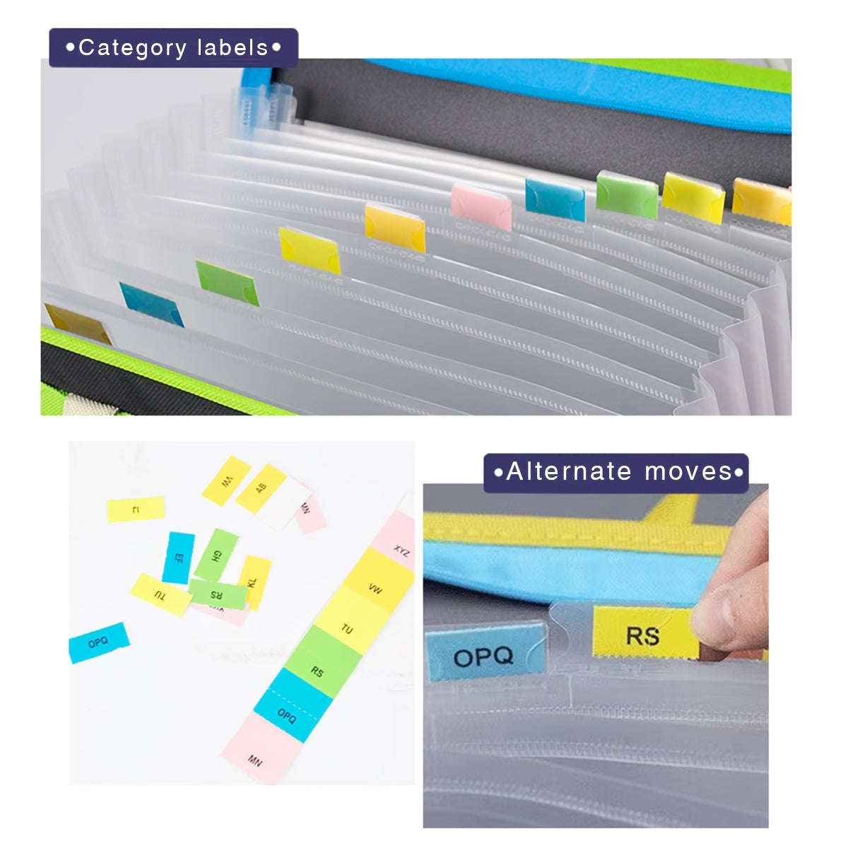 A4 Portable File Folder 13 Pocket Expanding File Folder C