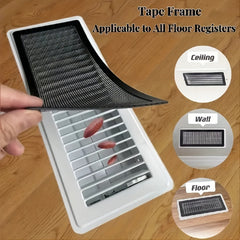 4pcs Rectangular Vent Screen Cover Magnetic PVC Ventilation Mesh 25.4x10