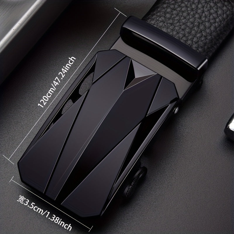 Men's Auto Buckle Leather Belt No Buckle