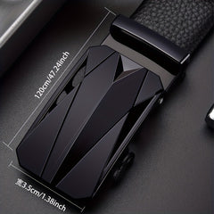 Men's Auto Buckle Leather Belt No Buckle