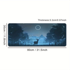 Deer & Forest Large Gaming Mouse Pad Overized Extended Thickened Mat