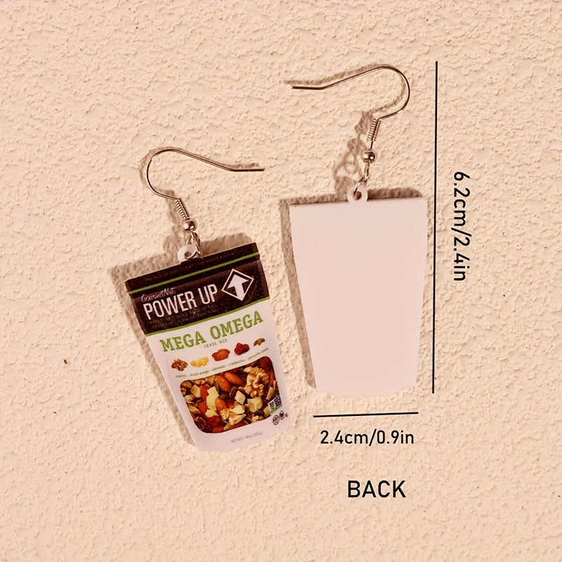 Funny Biscuit Dangle Earrings Acrylic Jewelry