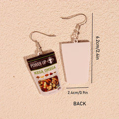 Funny Biscuit Dangle Earrings Acrylic Jewelry